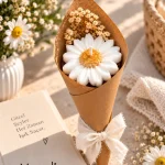 Papatya Buket - Doğal Soya Hediyelik Mum