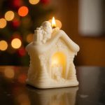Kulübe Figürlü - Doğal Soya Dekoratif Mum