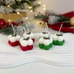 Winter Elegance Kare Bubble - Doğal Soya Dekoratif Hediyelik Mum