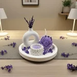 Eterik Temalı - Doğal Soya Taştozu Tasarım Mum Seti