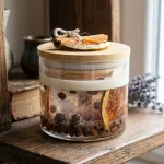 Rustik Esinti - Doğal Soya Cam Kavanoz Tasarım Mum